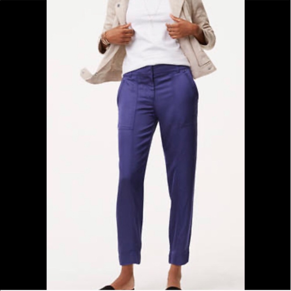 LOFT SATIN PURPLE CARGO JOGGER💜